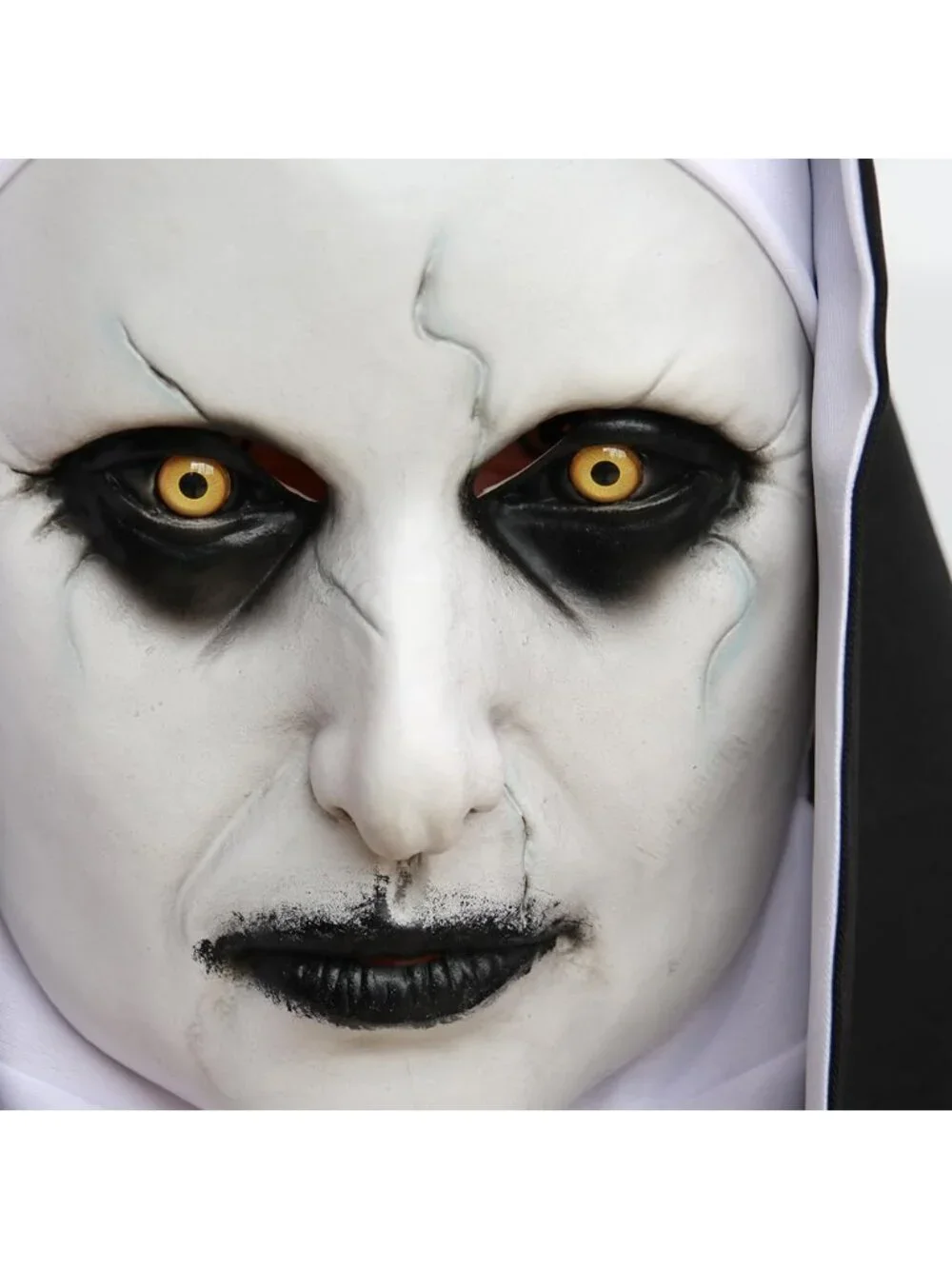 Men's Halloween Nun Latex Full Head Scary Party Cosplay Mask